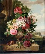 unknow artist Floral, beautiful classical still life of flowers.137 oil on canvas